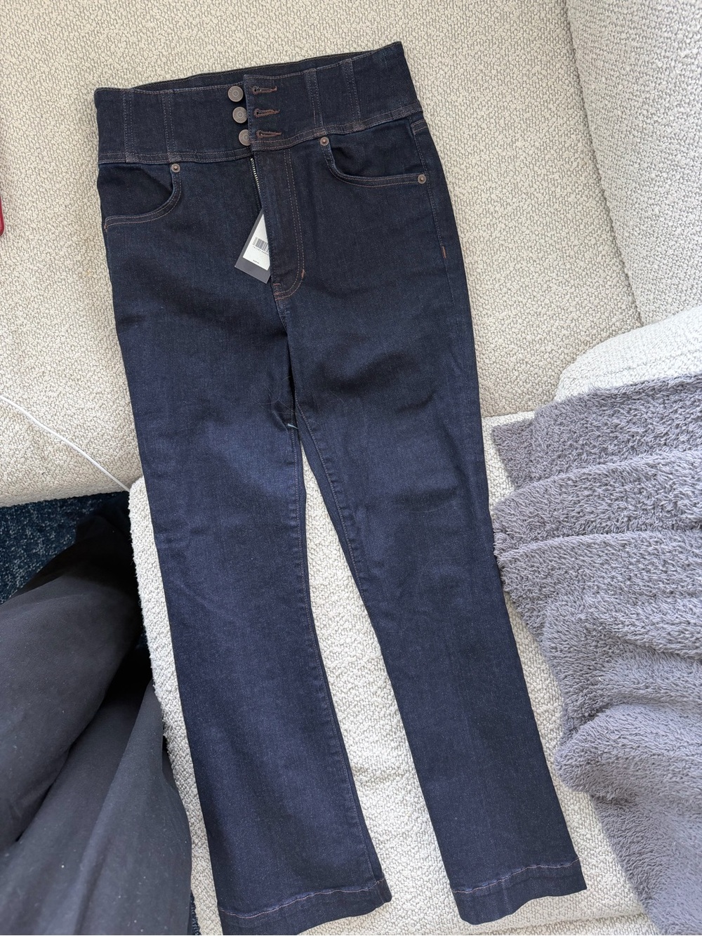 Veronica Beard High-Rise Indigo Straight Jeans
